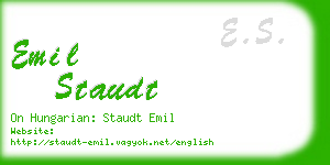emil staudt business card